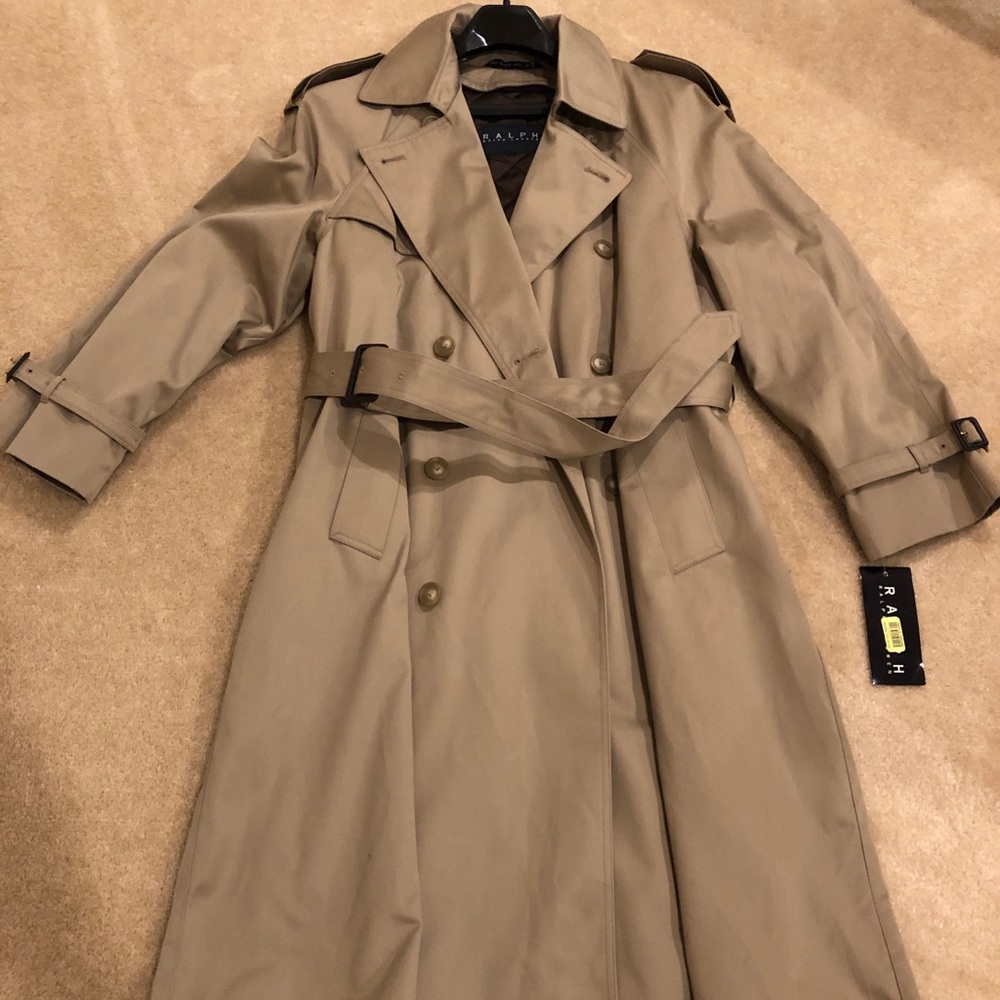 Ralph Lauren Men’s Trench Coat Beige Size 38R